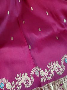 *500 Off* Pure Kanchi Pattu Silk Maroon Saree