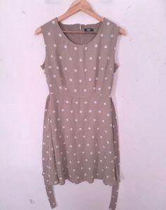 Max Beige Polka Dots Dress 🌸🤍✨