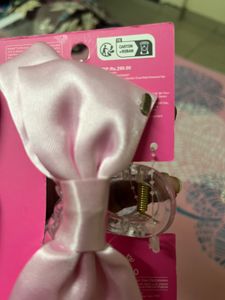 Barbie Pink Bow Hair Clip Combo With Tumbler