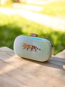 SABYASACHI CROCO LEATHER PREMIUM CLUTCH WD BOX