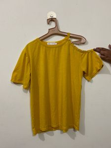 Beautiful Yellow Off-shoulder Top