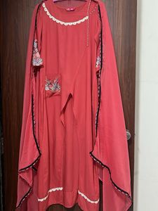Coral Embroidered Long Kurta Sets