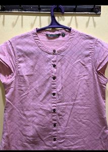 Pink Button-Down Dress