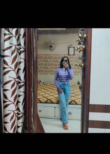 Striped Long Sleeve Top & Jeans