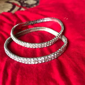 2 In 1 Fully Diamond Studed Anklets. Can Be Used As Bracelet Also . Good Quality