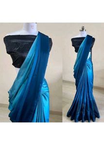 Elegant Blue Ombre Saree