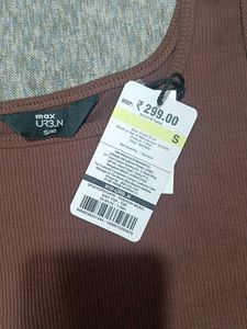 Brown Ribbed Tank Top