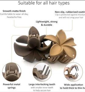 Flower Hair Claw Clips (Pack of 4)