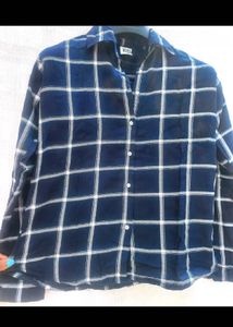 Blue Plaid Flannel Shirt