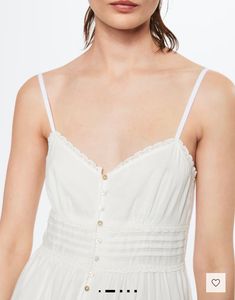 Mango Frill White Cotton Dress
