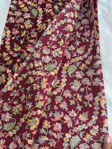Reddish Floral Fabric