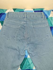 denim skinny blue mid waist jeans