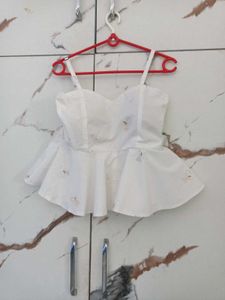 White Sleeveless Top