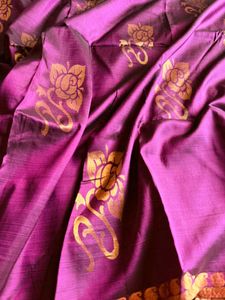 Pure Silk Violet Kanjivaram Saree