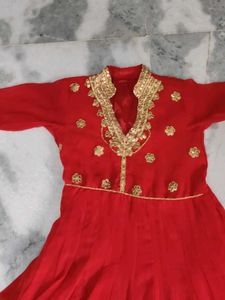 Red Anarkali Kurti