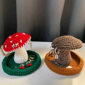Crochet Mushroom Jewelry Holder