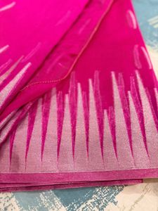Pink Printed Saree
