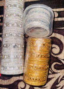 Silver And Golden Bangles