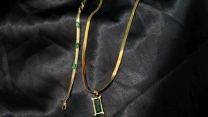Emerald Accent 18k Gold Plated Combo
