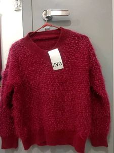 Zara Fuzzy Knit Sweater - New with Tags