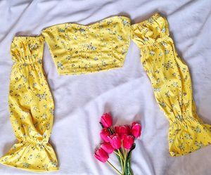 Yellow princess corset top
