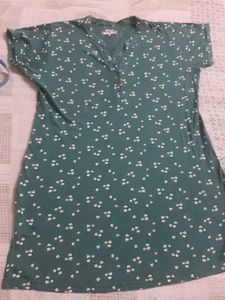Green Floral Print Dress