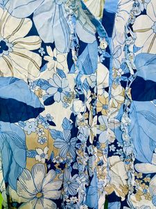 Blue Floral Printed Shirt