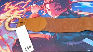 AND Belt with Gold Buckle