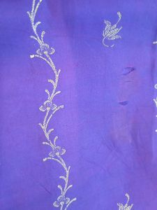 Elegant Purple Saree With Blouse