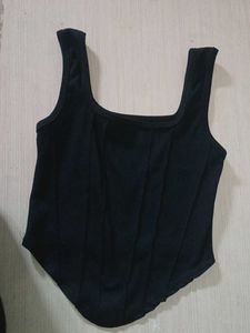 Black Corset Tank Top
