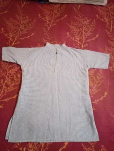Striped Short Sleeve Kurta Shirt For Men