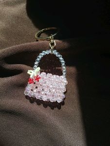 Beaded Bag Keychain