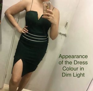 Classy Dark Green Chic Bodycon Mini Dress