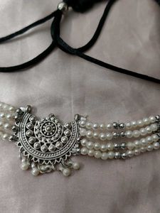 Pearl &amp; Silver Necklace