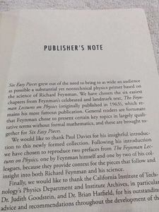 Six Easy Pieces by Feynman