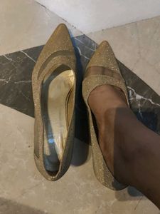 Sparkly Gold Heels