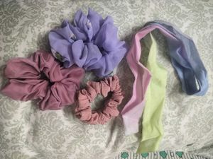 Scrunchies With A Ribbon (Home Made)