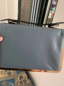 Blue &amp; Gold Accent Clutch For Womn