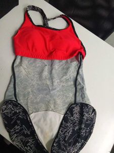 Speedo Black &amp; White Printed Monokini