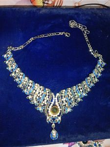 Elegant Silver &amp; Blue Jewelry Set