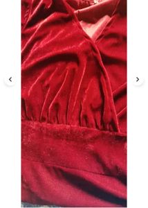 Red Velvet Long Dress (Women&#39;s)