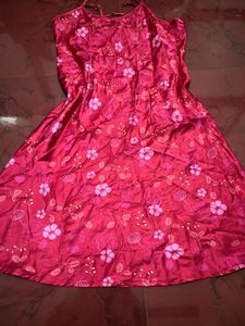 Floral Print satin dress