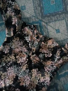 Beautiful Black Printed Long Kurta For Office