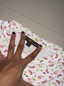 Floral Cropped Long Sleeve TShirt