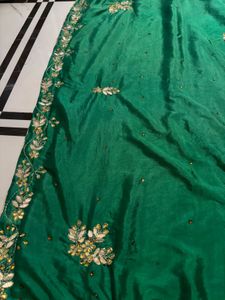 Embroidered Green Ethnic Skirt