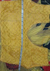 Yellow Readymade Saree Blouse