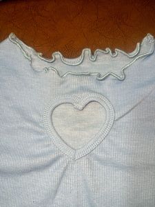 Cute Heart Cutout Top