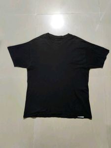 Boxy Fit Korean Style Black Plain Tshirt