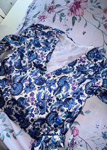 Boho Printed Knot Crop Top
