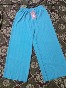 Blue Wide Leg Pants